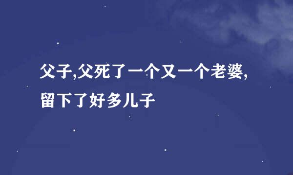 父子,父死了一个又一个老婆,留下了好多儿子