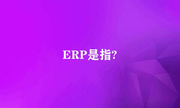 ERP是指?