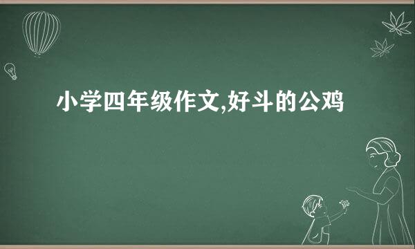 小学四年级作文,好斗的公鸡