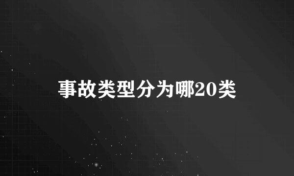 事故类型分为哪20类