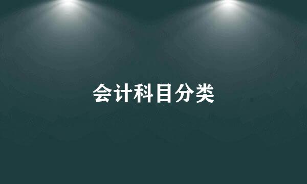 会计科目分类