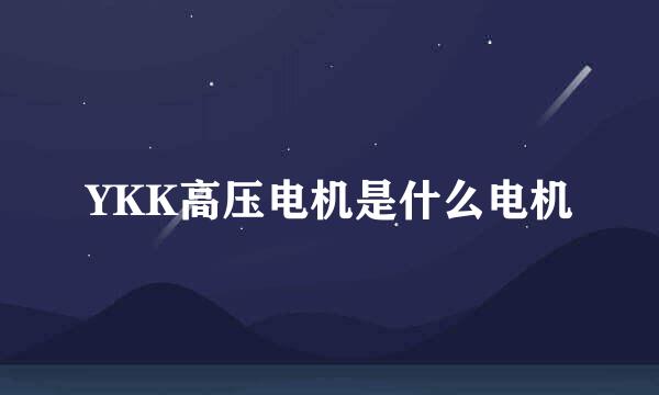 YKK高压电机是什么电机