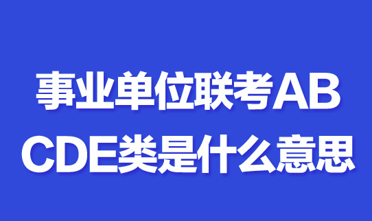 事业单位考试abcde类是什么意思