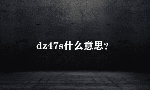 dz47s什么意思？