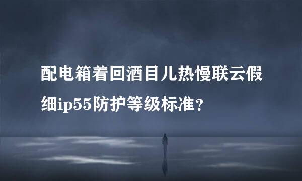 配电箱着回酒目儿热慢联云假细ip55防护等级标准？