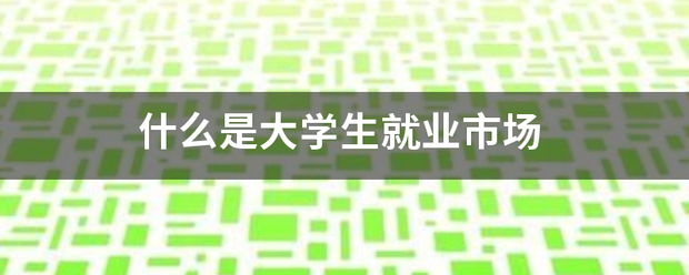 什么是大学生就业市场