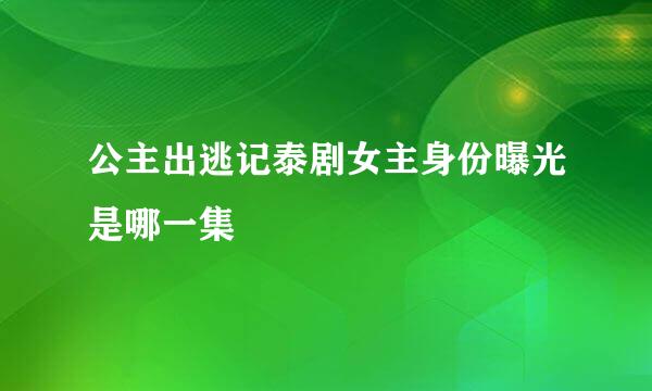 公主出逃记泰剧女主身份曝光是哪一集