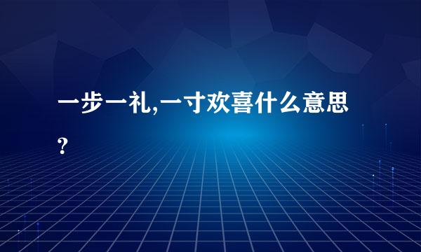 一步一礼,一寸欢喜什么意思？