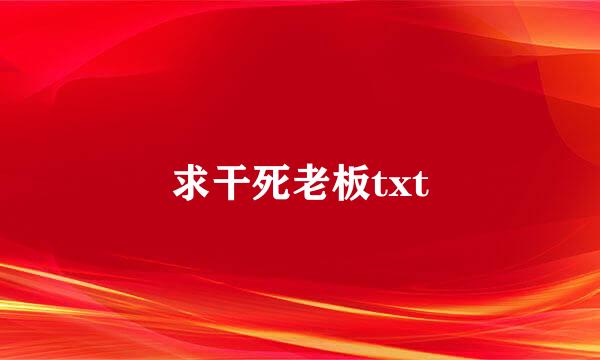 求干死老板txt