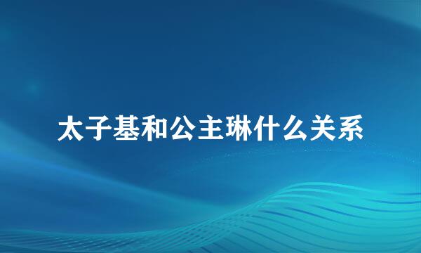 太子基和公主琳什么关系