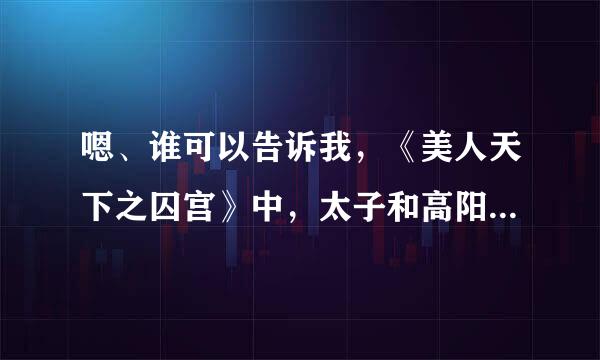 嗯、谁可以告诉我，《美人天下之囚宫》中，太子和高阳到底哪个是杨鸾的孩子？武则天和杨鸾什么关系？