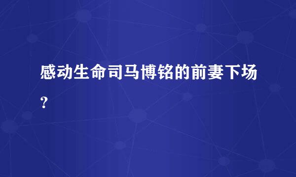 感动生命司马博铭的前妻下场？