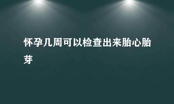 怀孕几周可以检查出来胎心胎芽