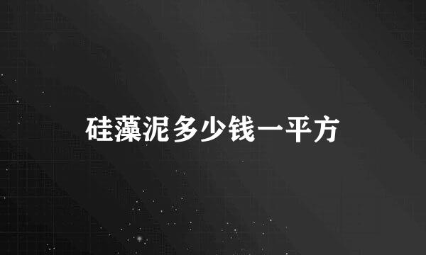 硅藻泥多少钱一平方