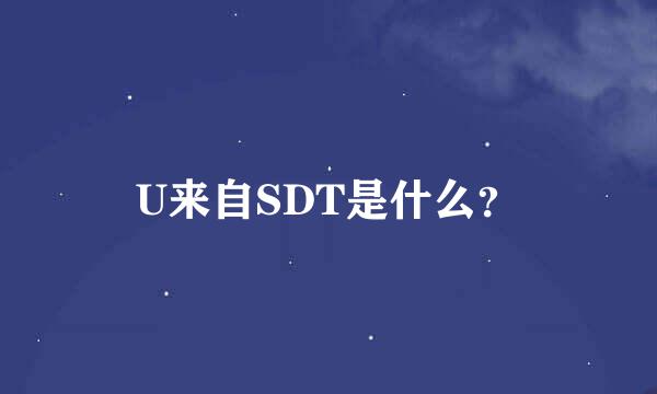 U来自SDT是什么？