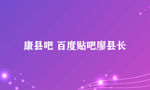 康县吧 百度贴吧廖县长