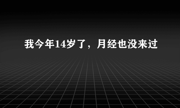 我今年14岁了，月经也没来过