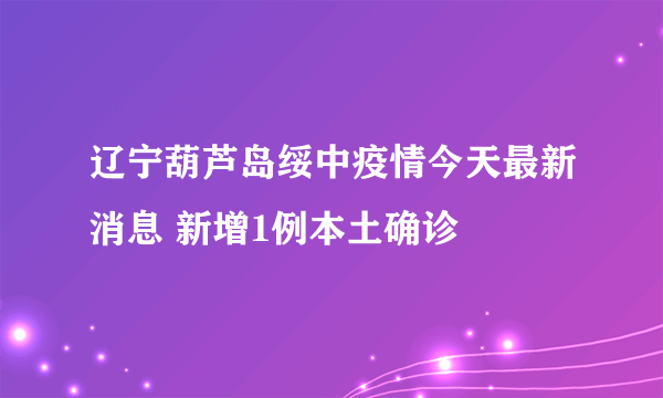 辽宁葫芦岛绥中疫情今天最新消息 新增1例本土确诊