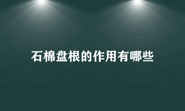 石棉盘根的作用有哪些