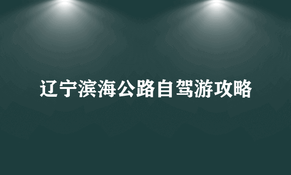 辽宁滨海公路自驾游攻略