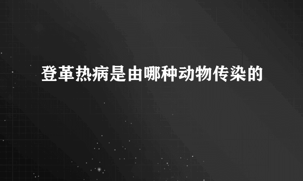 登革热病是由哪种动物传染的