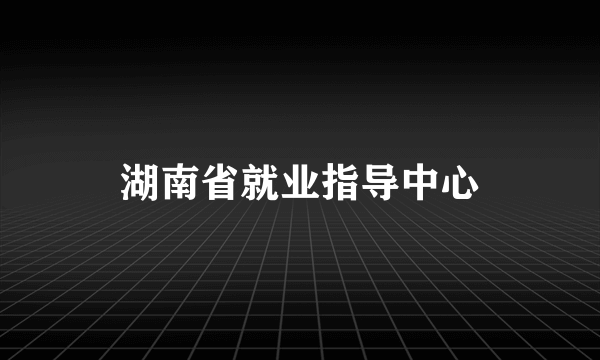 湖南省就业指导中心