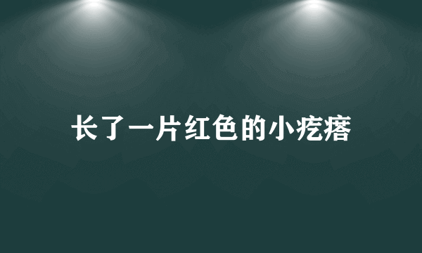 长了一片红色的小疙瘩