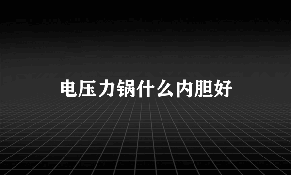 电压力锅什么内胆好