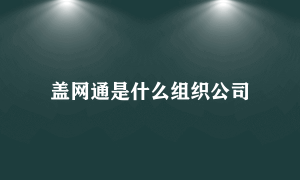 盖网通是什么组织公司