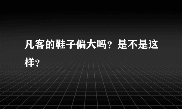 凡客的鞋子偏大吗？是不是这样？