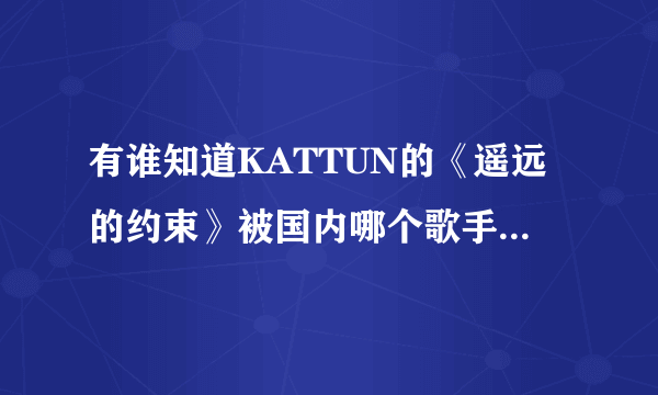 有谁知道KATTUN的《遥远的约束》被国内哪个歌手翻唱了？