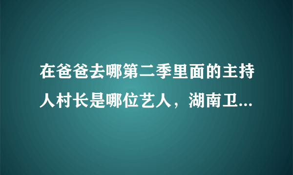 在爸爸去哪第二季里面的主持人村长是哪位艺人，湖南卫视的吗？资历和何炅怎么样？