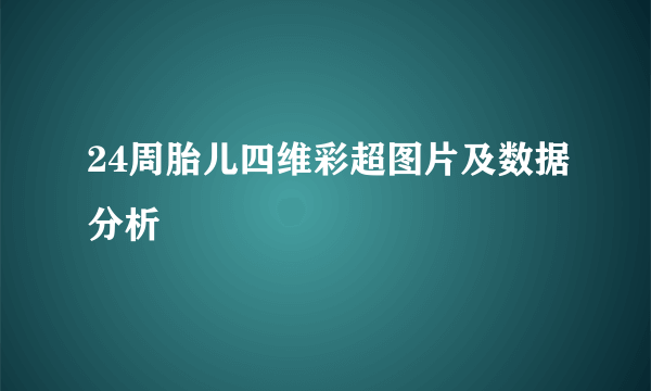 24周胎儿四维彩超图片及数据分析