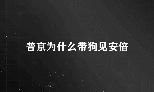 普京为什么带狗见安倍