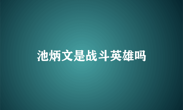 池炳文是战斗英雄吗