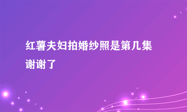 红薯夫妇拍婚纱照是第几集 谢谢了