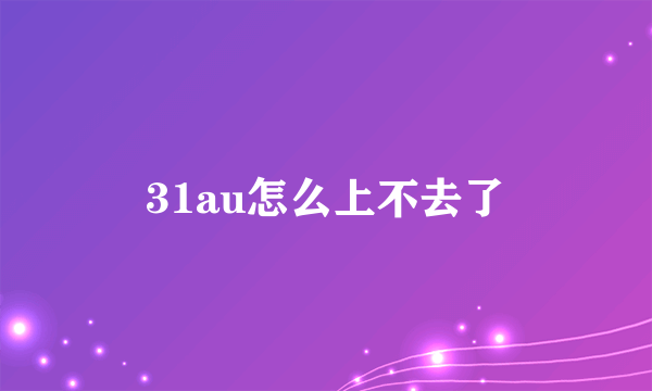 31au怎么上不去了