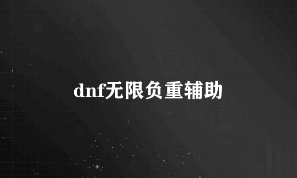 dnf无限负重辅助