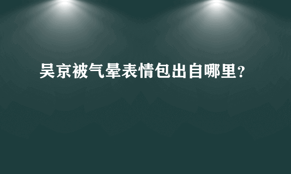 吴京被气晕表情包出自哪里？