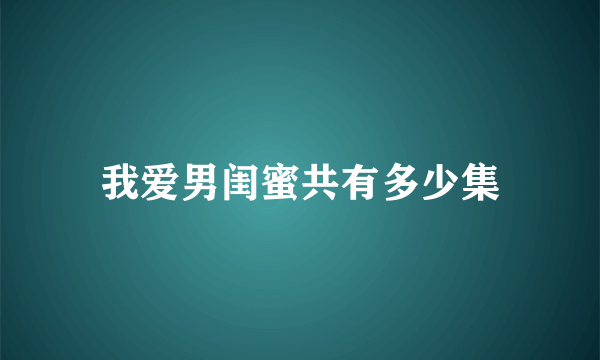 我爱男闺蜜共有多少集