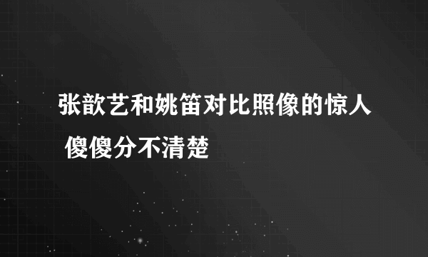 张歆艺和姚笛对比照像的惊人 傻傻分不清楚