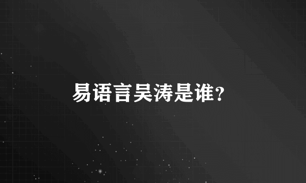 易语言吴涛是谁？