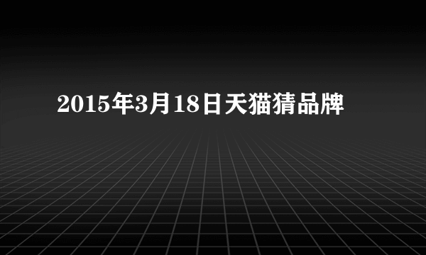 2015年3月18日天猫猜品牌