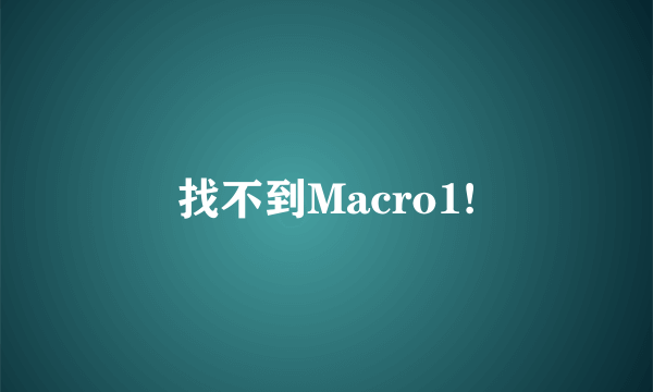 找不到Macro1!