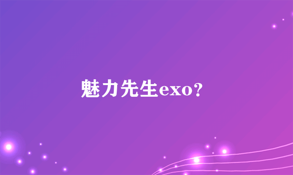 魅力先生exo？