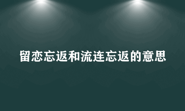 留恋忘返和流连忘返的意思