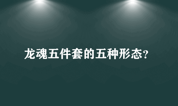 龙魂五件套的五种形态？