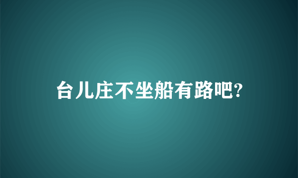 台儿庄不坐船有路吧?