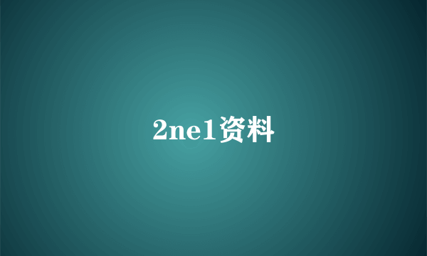 2ne1资料