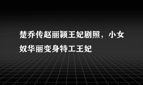 楚乔传赵丽颖王妃剧照，小女奴华丽变身特工王妃 